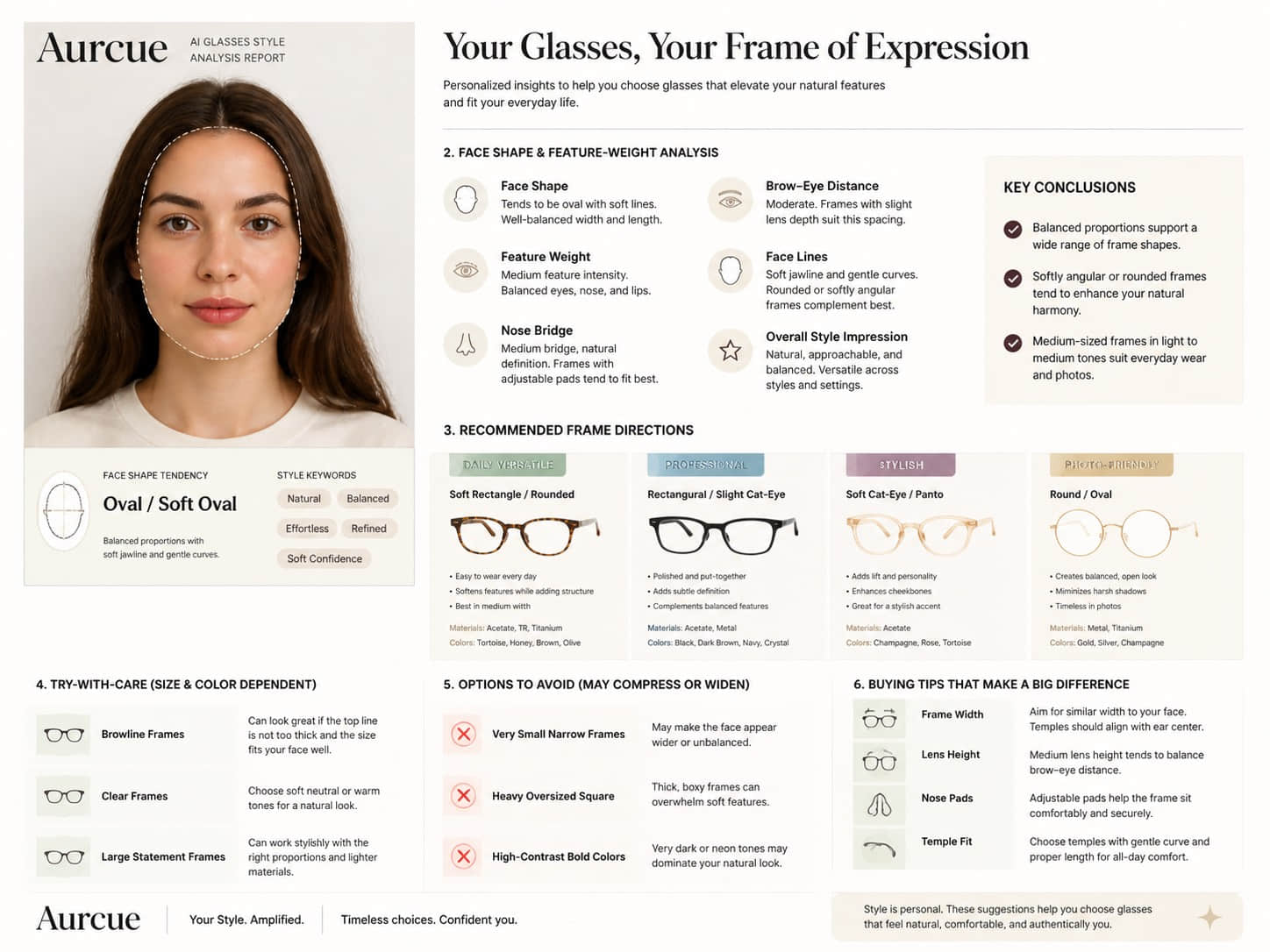 AI Glasses Style Analysis example